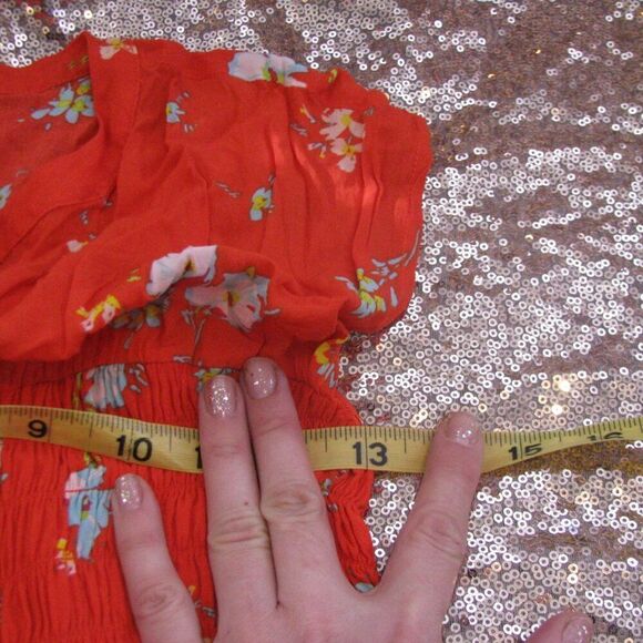 Free people greatest day smocked ruched button front dress XS - Picture 8 of 11